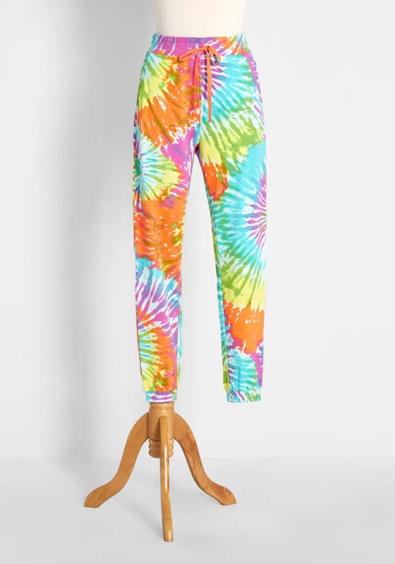 Day Tripping in Tie-Dye Joggers sold by Modcloth