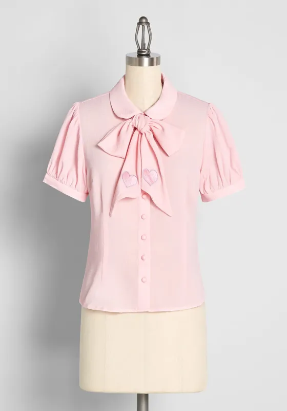 All Things Precious Tie-Neck Blouse sold by Modcloth