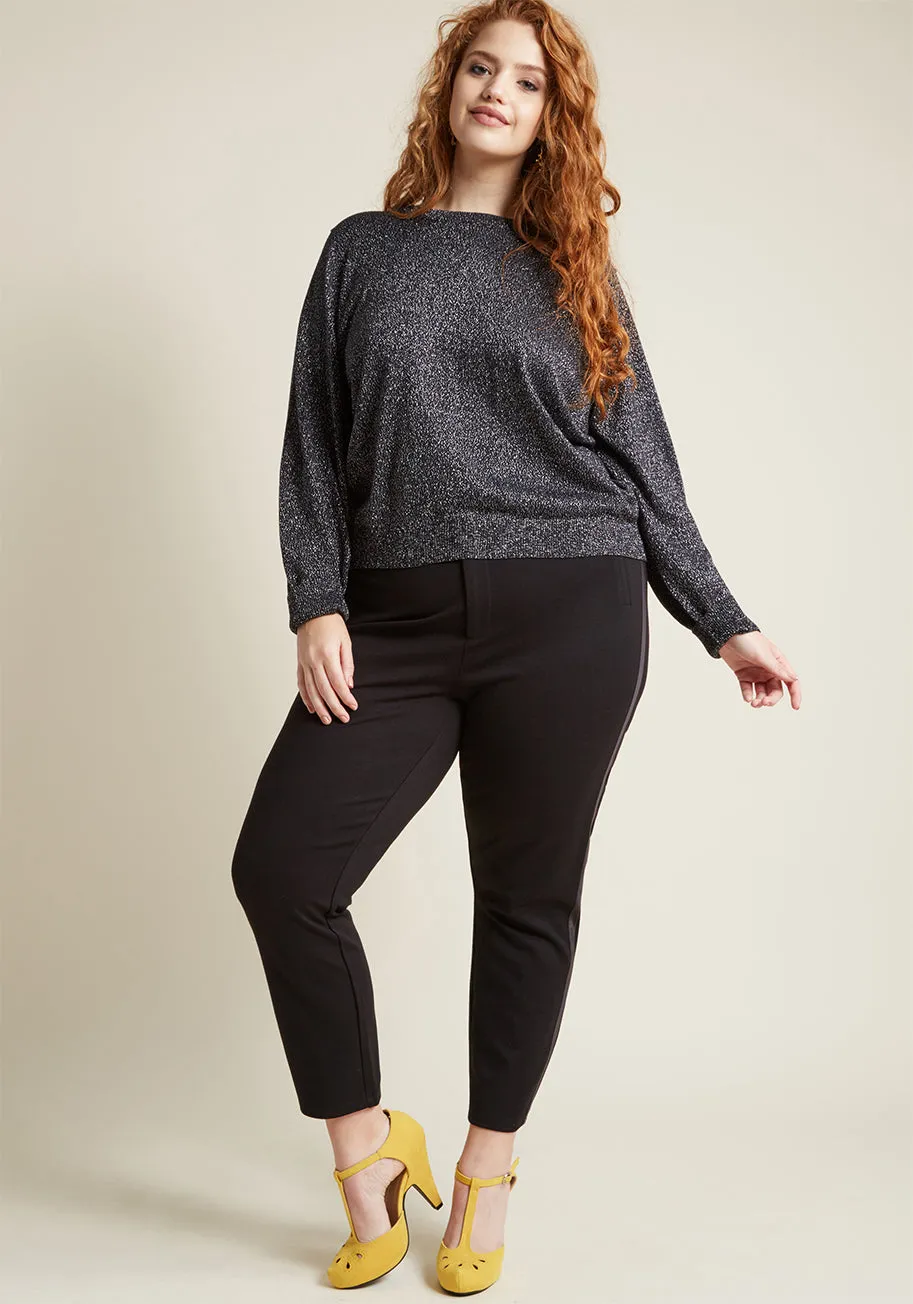 Metallic Sweater with Open Back in Black sold by Modcloth product image thumbnail 5