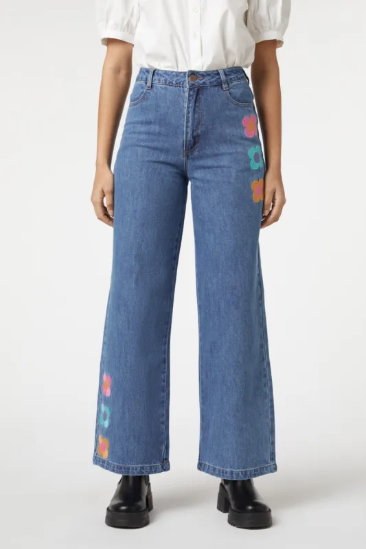 Betty Embroidered Jean sold by Modcloth