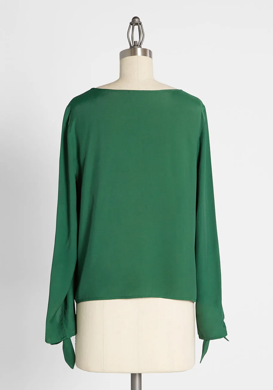 Go Green or Go Home Blouse sold by Modcloth product image thumbnail 2