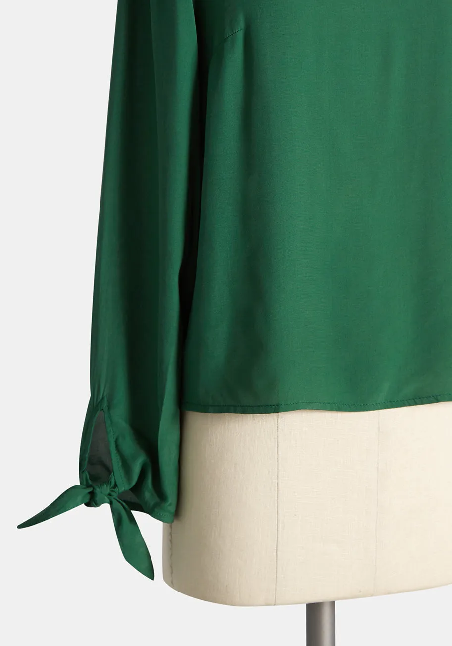 Go Green or Go Home Blouse sold by Modcloth product image thumbnail 3