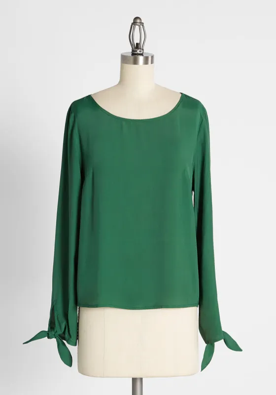 Go Green or Go Home Blouse sold by Modcloth
