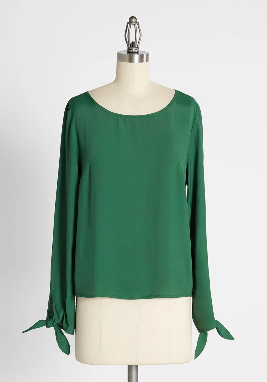 Go Green or Go Home Blouse sold by Modcloth