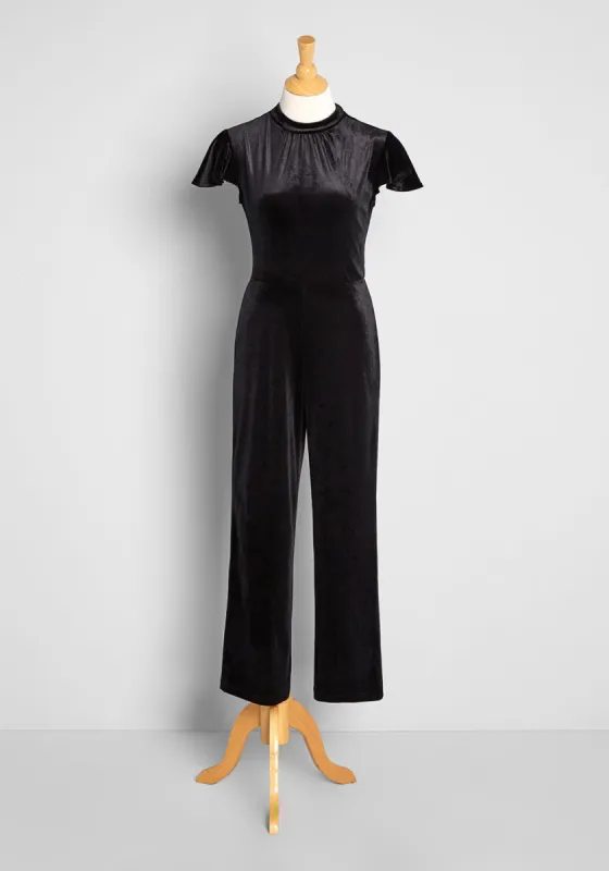Shine With Me Velvet Jumpsuit sold by Modcloth