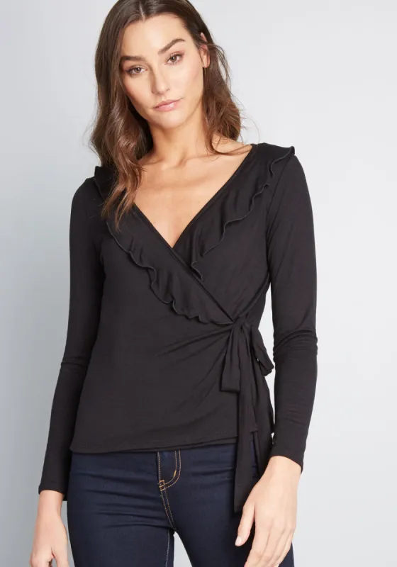Built on Brilliance Wrap Top sold by Modcloth