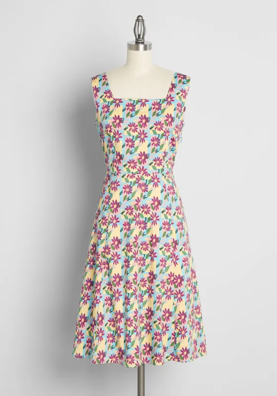 Going Daisy For You Fit And Flare Dress sold by Modcloth