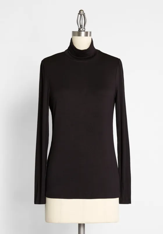 Classic and Cozy Turtleneck Top sold by Modcloth