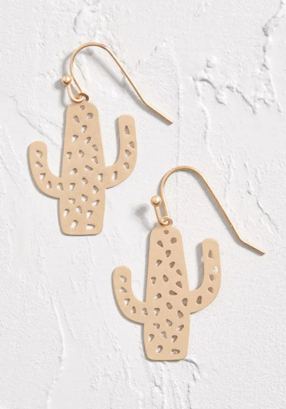 Spike in Style Cactus Earrings sold by Modcloth