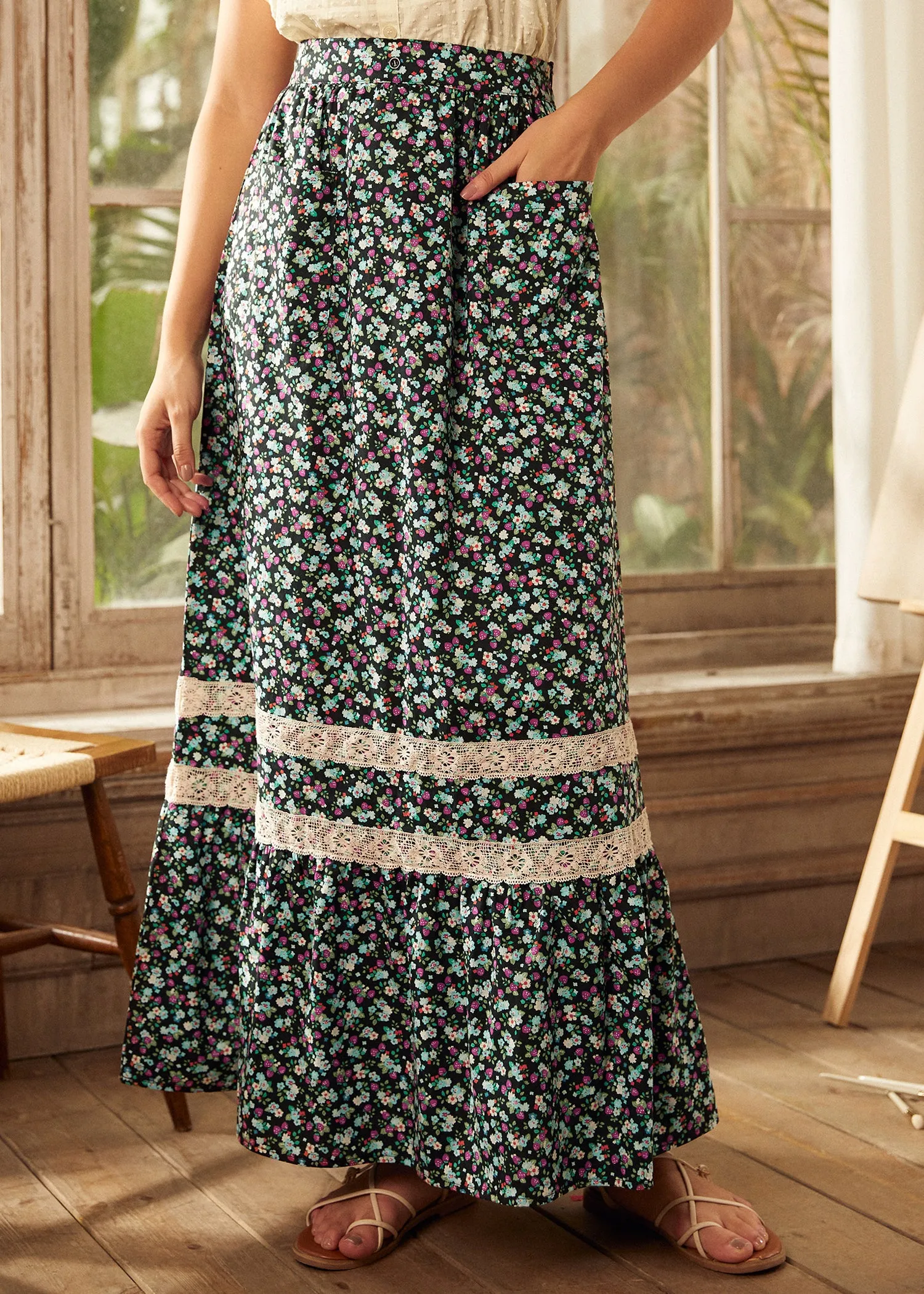 Field of Dreams Maxi Skirt sold by Modcloth