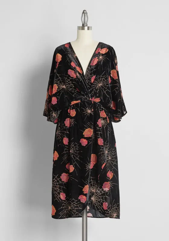 Dramatic Depths Velvet Dress made by Modcloth
