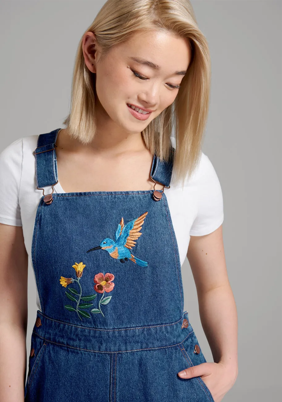 Humming Along Embroidered Overalls sold by Modcloth product image thumbnail 3