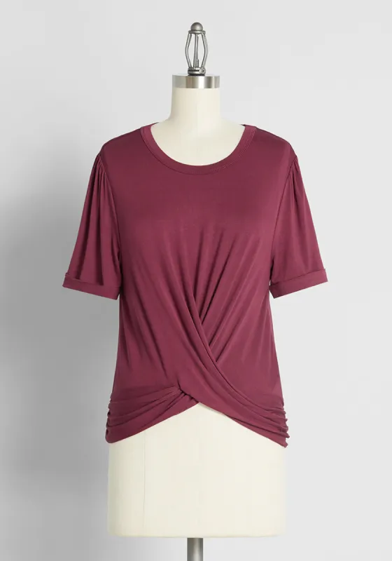 A Twist of Fun Knit Top sold by Modcloth