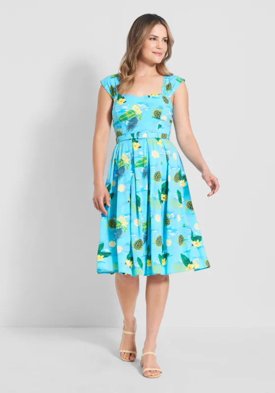 ModCloth x Collectif Turtle Bay Social Swing Dress made by Modcloth