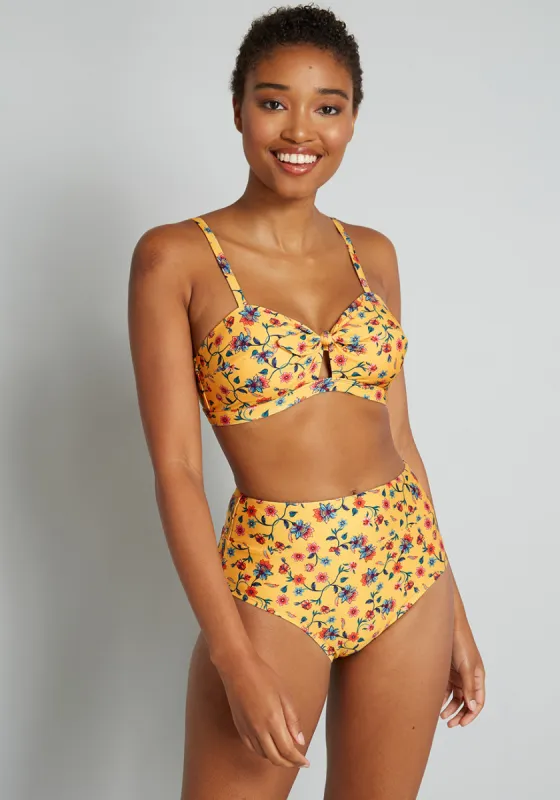 The Sara High-Waisted Bikini Bottom sold by Modcloth