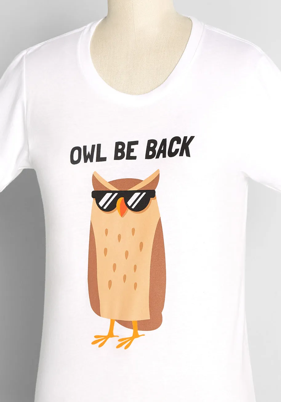 Owl Be Back Graphic Tee sold by Modcloth product image thumbnail 3