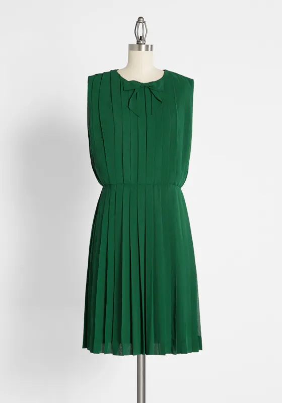 The Pleat-est Things Mini Dress sold by Modcloth