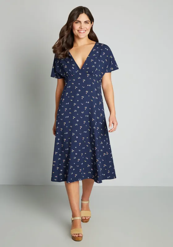 Pick Your Petal Midi Dress sold by Modcloth
