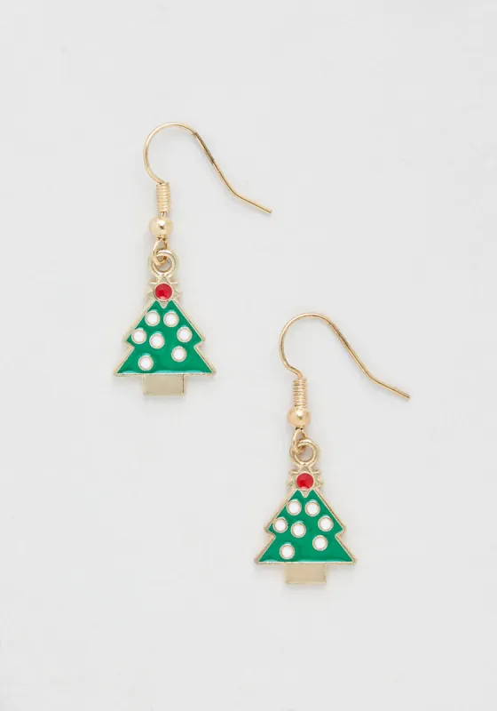 Snow Speckled Spruces Earrings sold by Modcloth