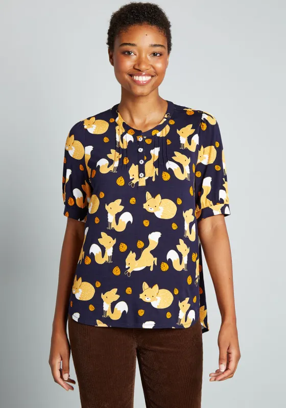 Winning Them Over Short Sleeve Top sold by Modcloth