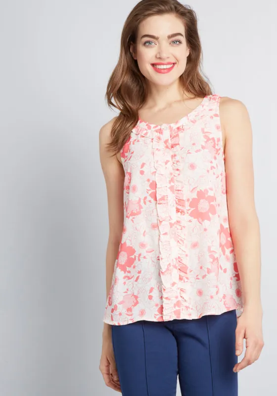 Bit of Frill Sleeveless Blouse sold by Modcloth