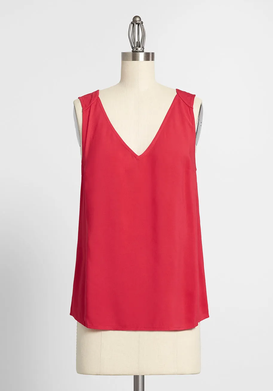 Double The Fun V-Neck Tank Top sold by Modcloth
