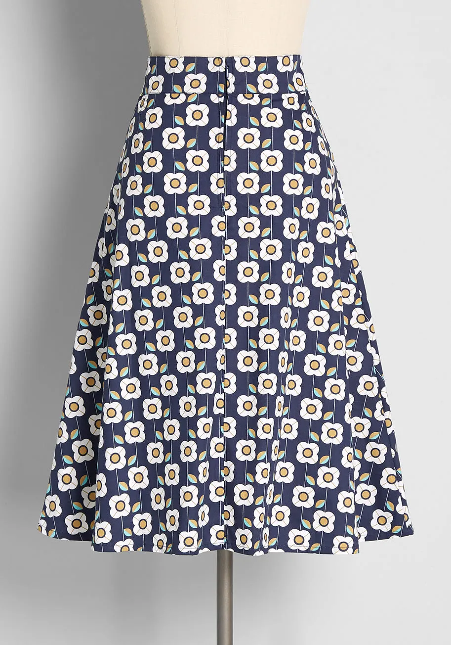 Daisies On Display Midi Skirt sold by Modcloth product image thumbnail 2