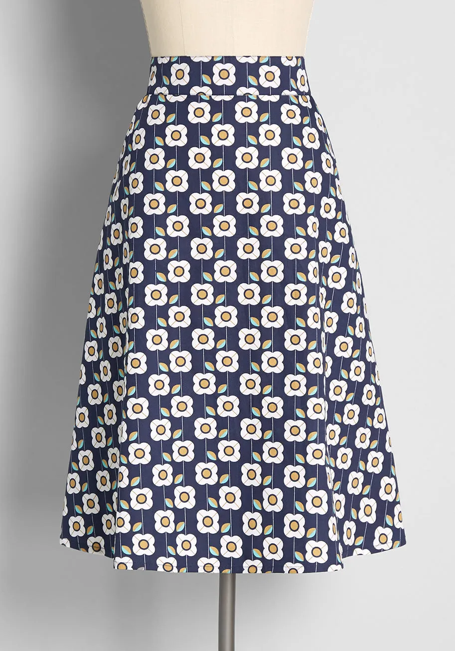 Daisies On Display Midi Skirt sold by Modcloth
