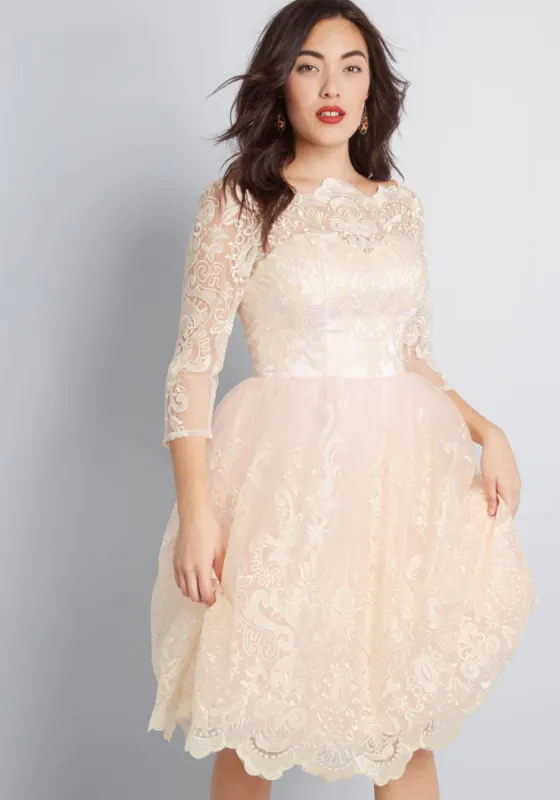 Gilded Grace Lace Dress sold by Modcloth