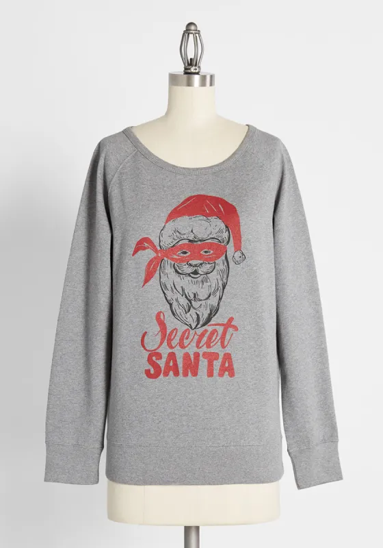 Christmas Confidential Graphic Sweatshirt sold by Modcloth