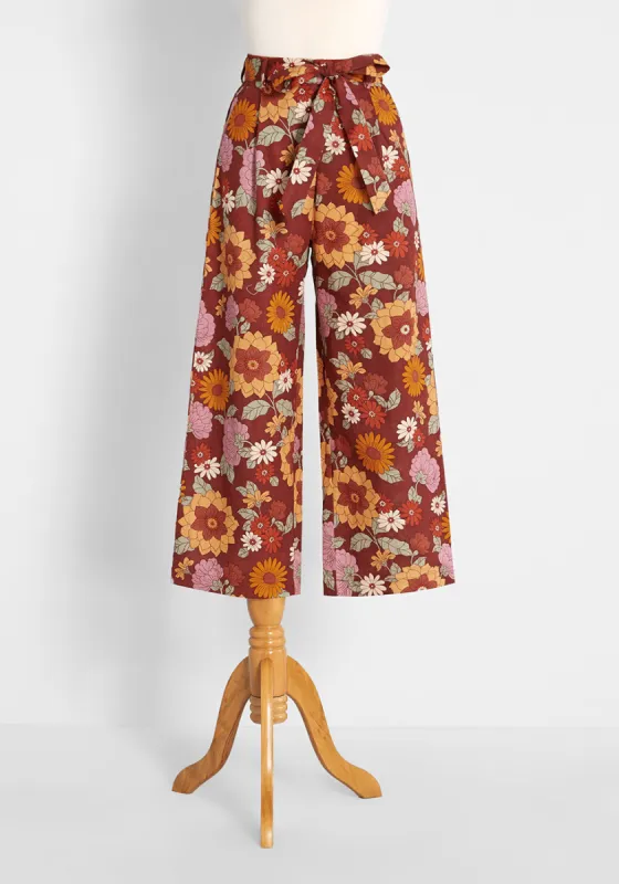 ModCloth x Princess Highway Floral Wide-Leg Pants sold by Modcloth