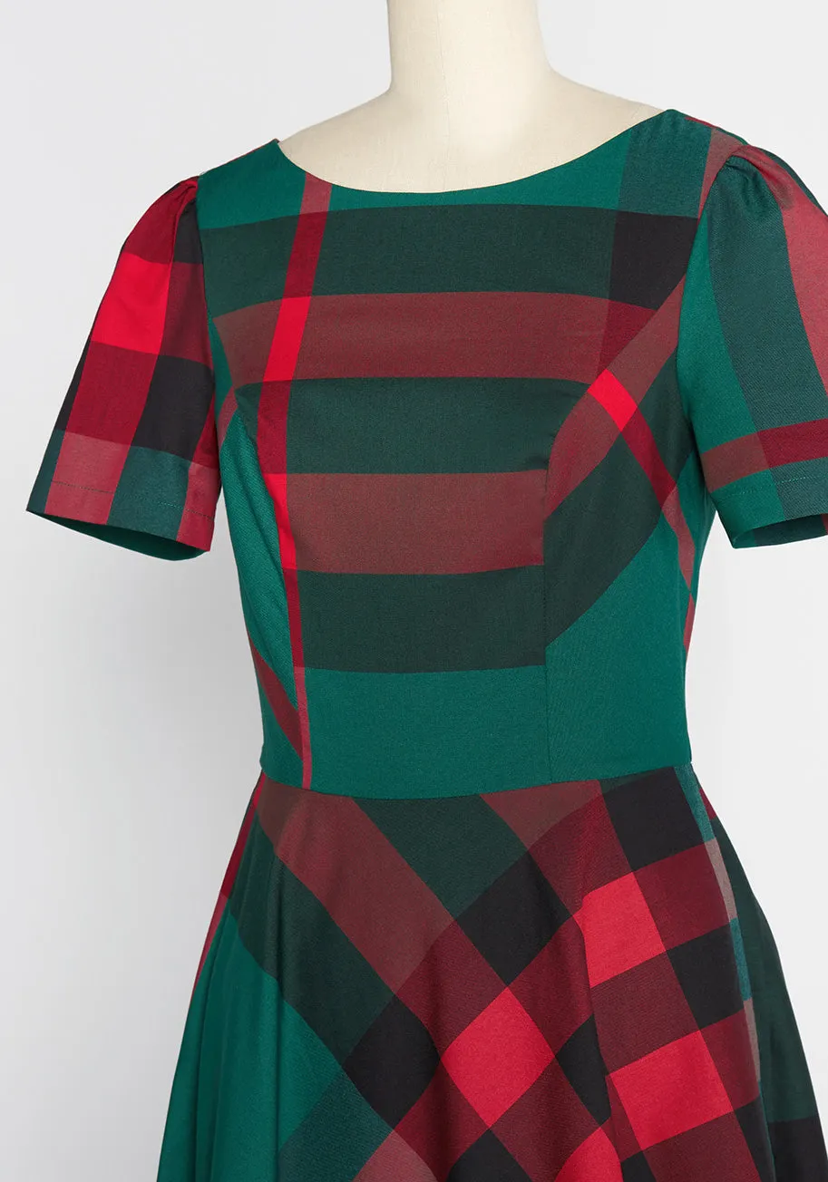Plaid Yourself a Merry Little Christmas Midi Dress sold by Modcloth product image thumbnail 3