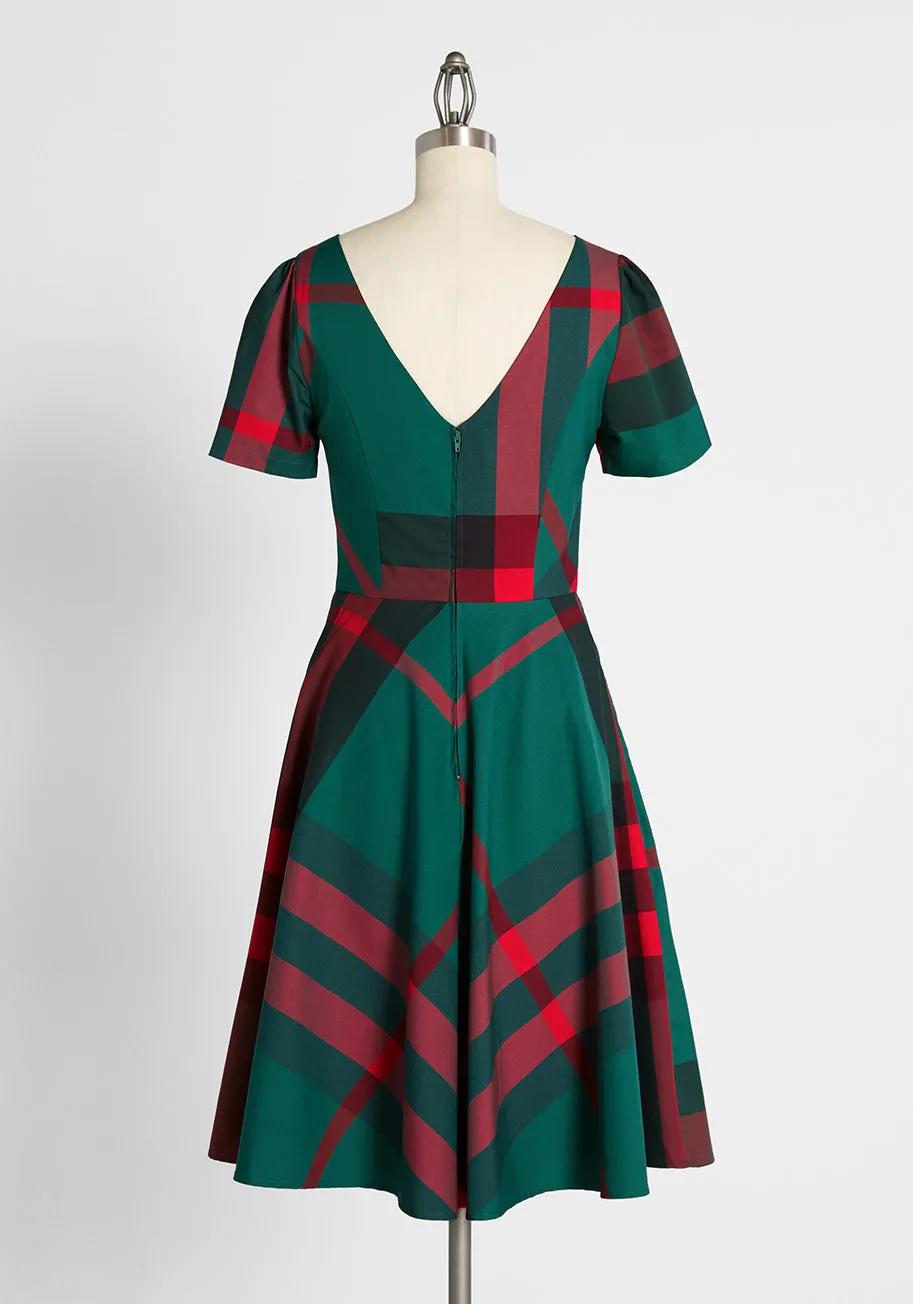 Plaid Yourself a Merry Little Christmas Midi Dress sold by Modcloth product image thumbnail 2
