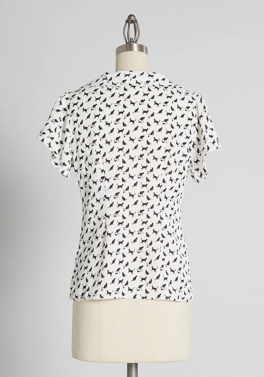 We Ain't Kitten Top sold by Modcloth product image thumbnail 2