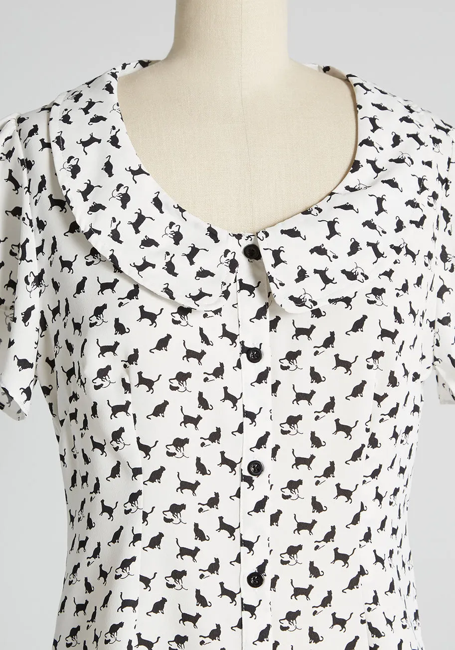 We Ain't Kitten Top sold by Modcloth product image thumbnail 3