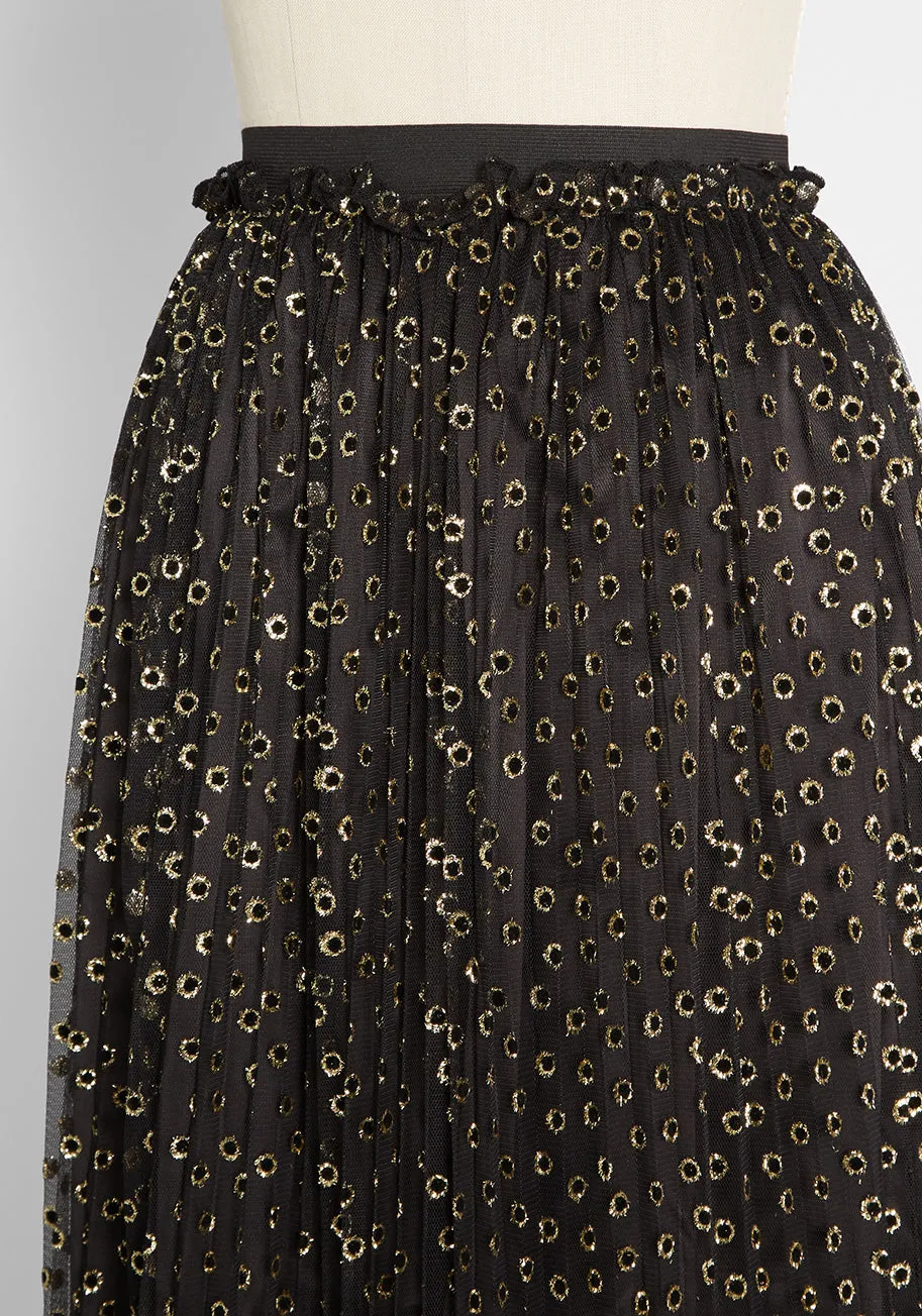 Speckled In Gold Midi Skirt sold by Modcloth product image thumbnail 3