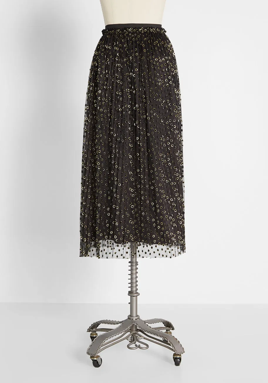 Speckled In Gold Midi Skirt sold by Modcloth product image thumbnail 2