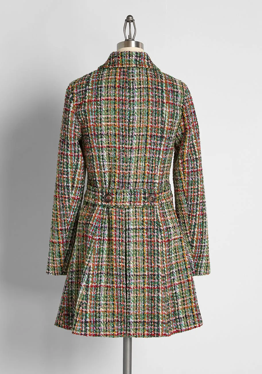 'Flare' For Colors Tweed Coat Parallel