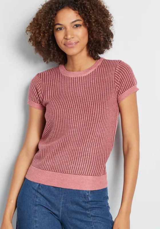 Commencing Casual Short Sleeve Sweater sold by Modcloth