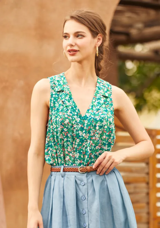 Unrivaled Enjoyment Sleeveless Top sold by Modcloth