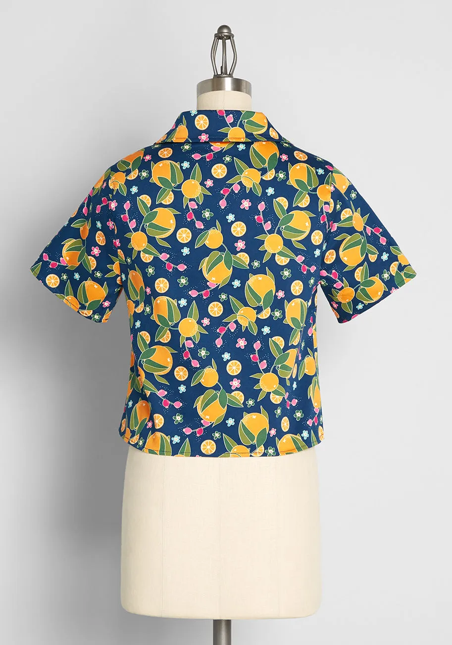 Orange Blossom Breezes Button-Up Top sold by Modcloth product image thumbnail 2
