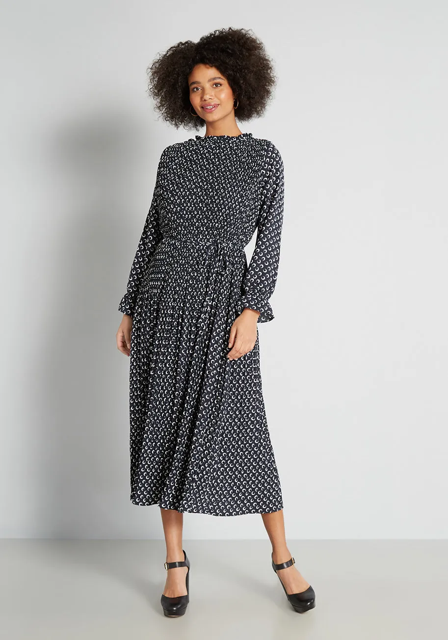 Over The Crescent Moon Midi Dress sold by Modcloth