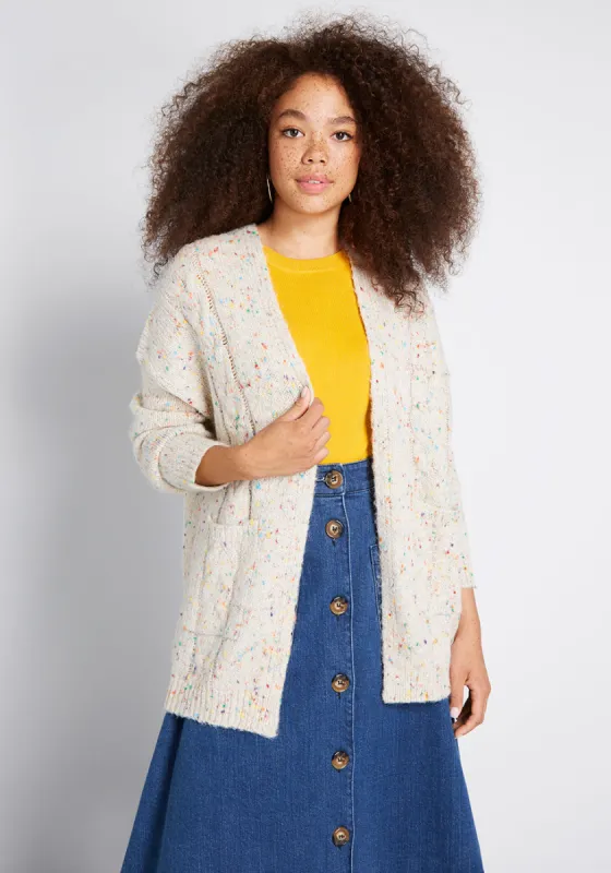 Partial to Polka Dots Long Cardigan sold by Modcloth