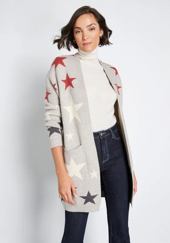 From Star to Finish Oversized Cardigan sold by Modcloth