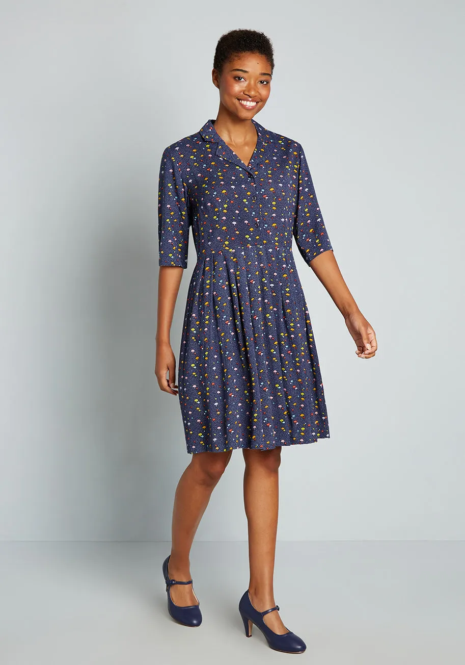 Teeny Tiny Toadstools Shirt Dress sold by Modcloth product image thumbnail 3