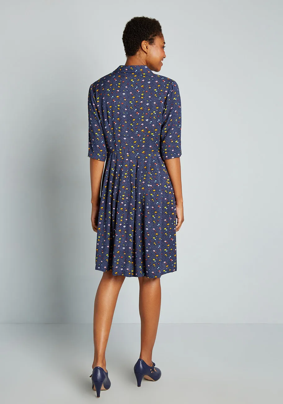 Teeny Tiny Toadstools Shirt Dress sold by Modcloth product image thumbnail 2