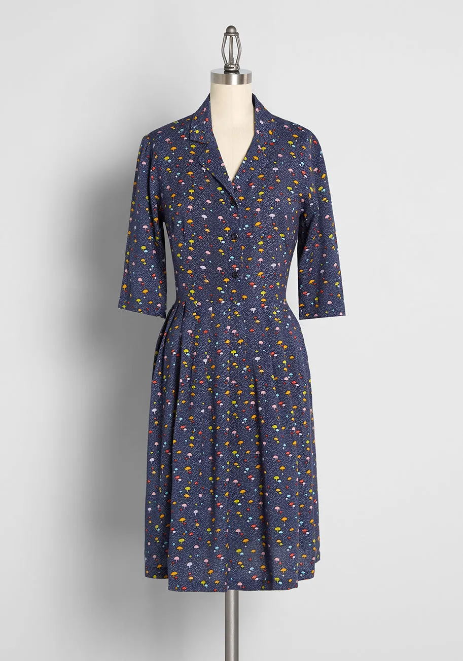 Teeny Tiny Toadstools Shirt Dress sold by Modcloth product image thumbnail 5