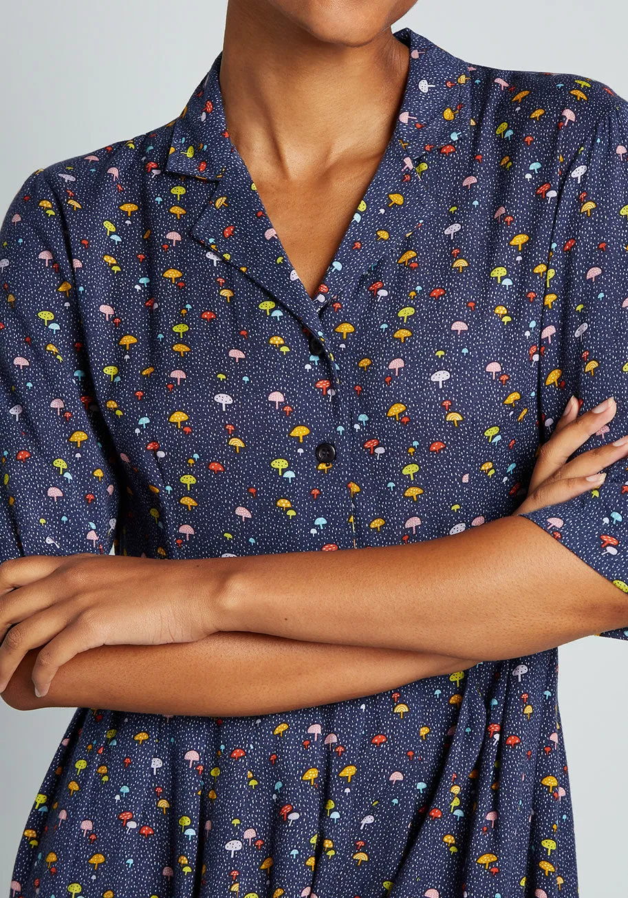 Teeny Tiny Toadstools Shirt Dress sold by Modcloth product image thumbnail 4