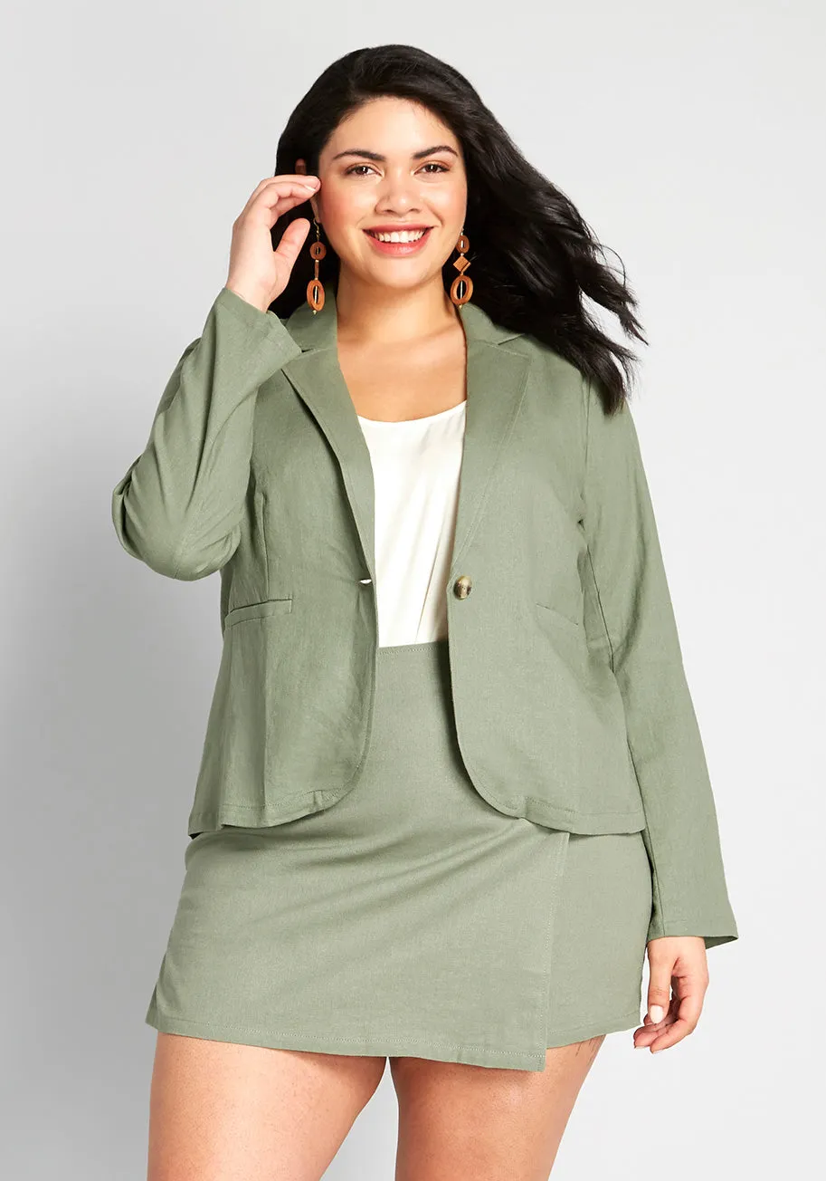Timeless Tailoring Linen-Blend Blazer sold by Modcloth product image thumbnail 5
