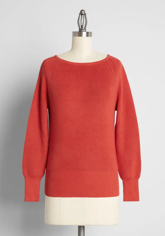 Layered and Lovely Ribbed-Knit Sweater sold by Modcloth